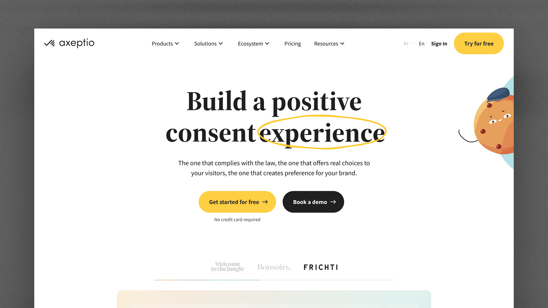 Aperçu du projet Axeptio